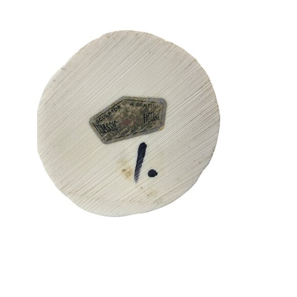 Vintage A. Santini Alabaster Cream White Owl Sculpture Made In Italy - Picture 6 of 6